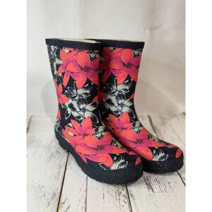 Serra Floral Rainboot Size 7